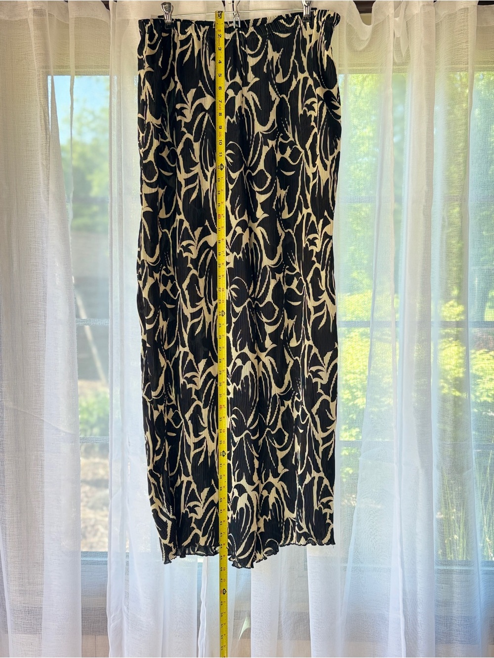 VENUS XL Pleated Two Piece Set Black Cream Crop Top Palazzo Pants Wide Leg - Picture 3 of 9